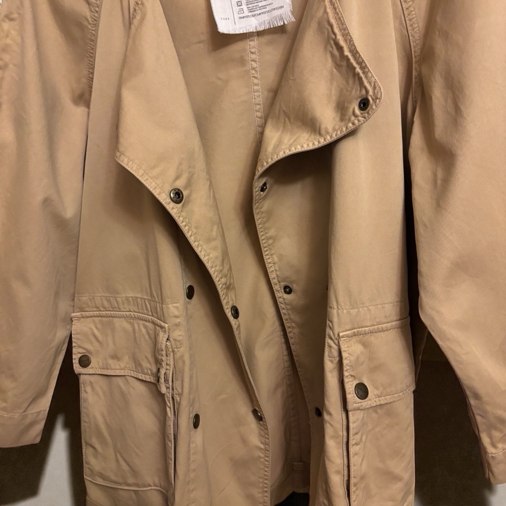Current Elliott Women's Tan Double-Breasted Infantry Military Jacket - Picture 4 of 11